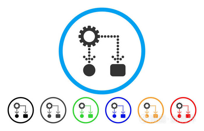 工艺流程图配置圆形的图标