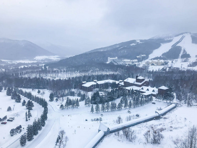 日本北海道二世谷城市景观