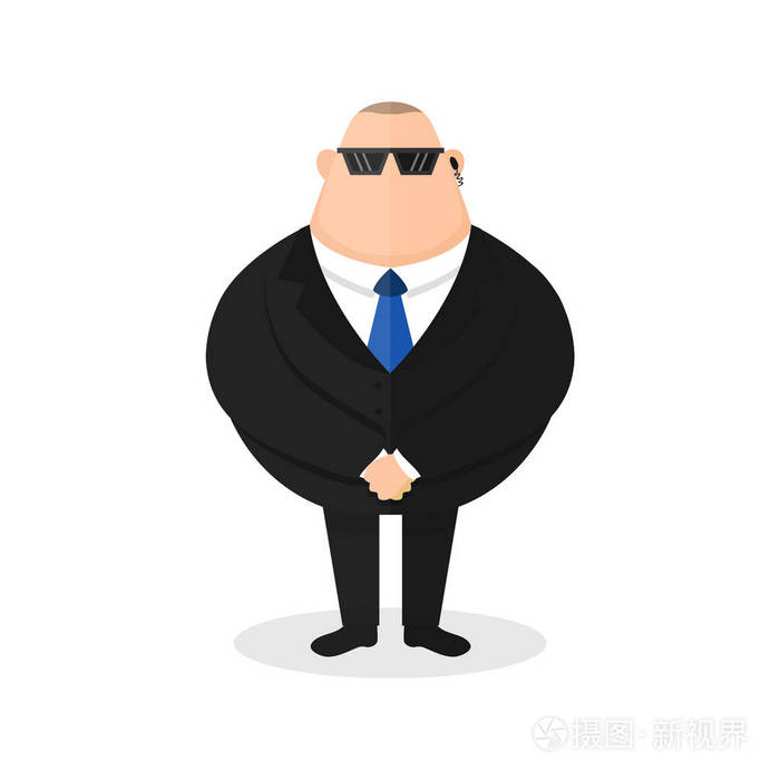 强的保镖保安人员矢量