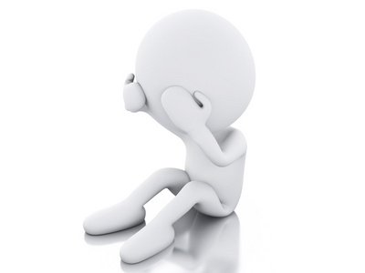 3d 的白种人伤心照片