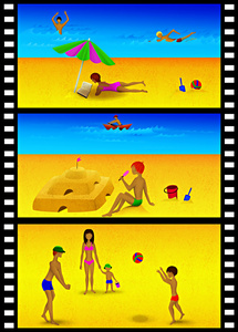 海滩娱乐幻灯片