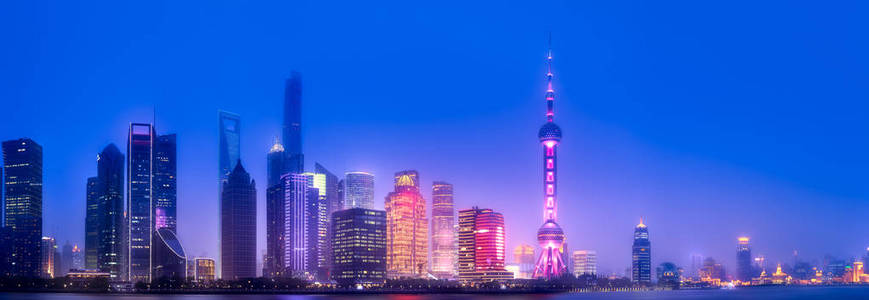 上海的天际线景观