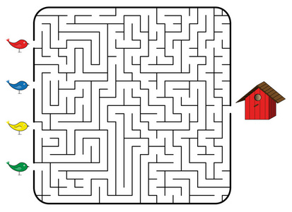 数字迷宫卡通图片