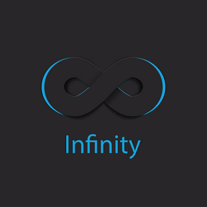 矢量图无限的通话矢量符号图标文本和信息放置的抽象海报.