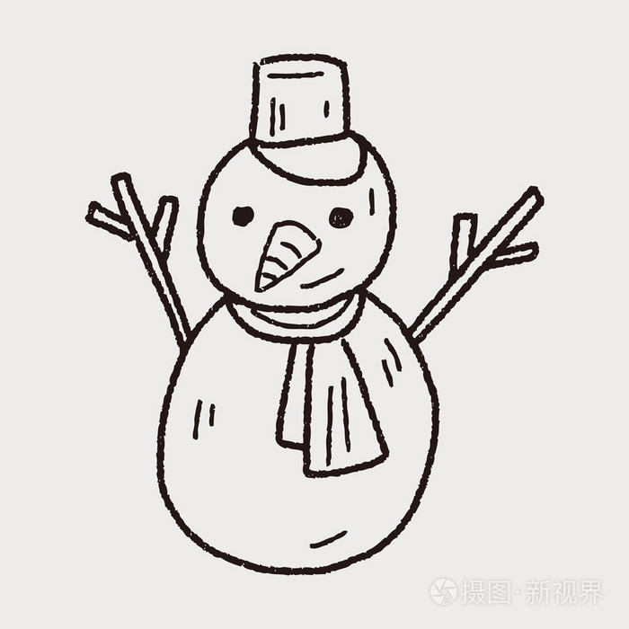 雪人涂鸦绘图