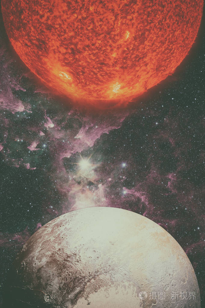 太阳能系统-冥王星.它是一颗矮行星在柯伊伯带