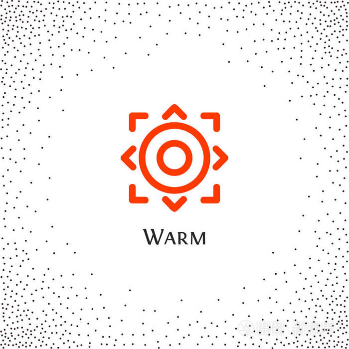 孤立的抽象圆的形状橙色颜色商标,太阳标识矢量图在背景上的点