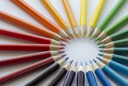铅笔的互补色的色圈