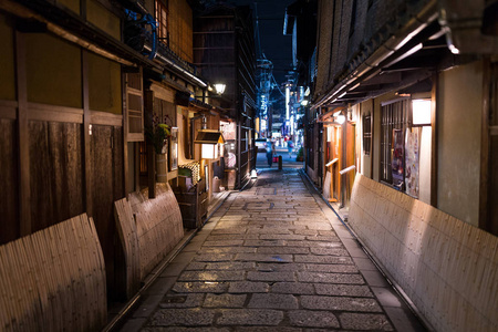 京都古城晚上