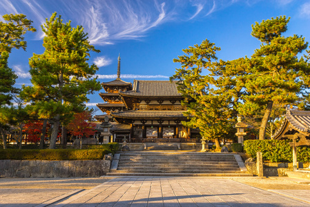 在日本奈良法隆寺