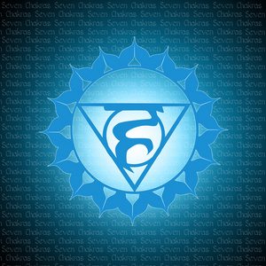 瑜伽咽喉脉轮符号与笔触样式,火腿一套七个脉轮图标人体脉轮系统