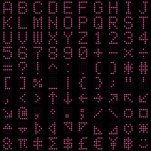 粉红点数字字体和符号设置矢量图