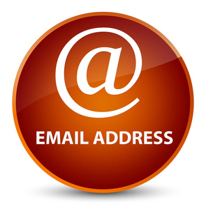 电子邮件地址优雅棕色圆形按钮