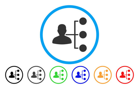 分销网络分销商圆形的图标照片