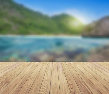 夏季背景岛木板地板