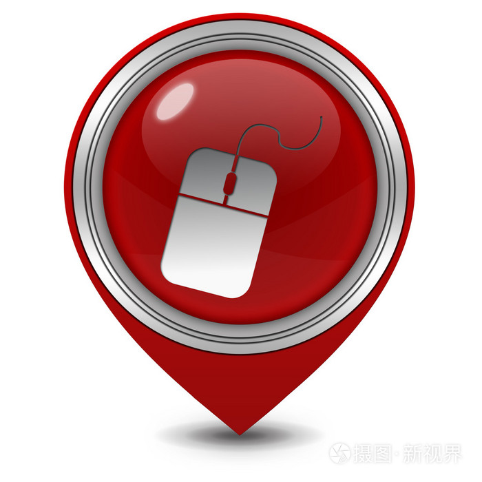 白色背景上的电脑鼠标指针图标