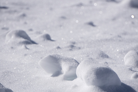 冬天的雪，一丛丛