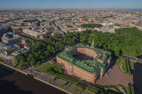 在圣彼得堡哈伊城堡鸟瞰图