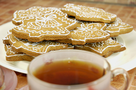 喝杯茶和姜饼饼干