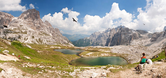 湖德尔安尼附近 Tre 犯罪 di Lavaredo