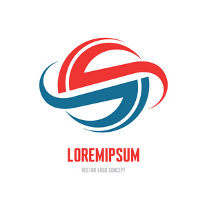 lorem ipsum-抽象矢量标志概念插画.抽象的星球矢量标志.