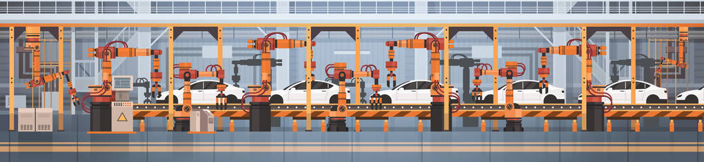 汽车生产输送机自动装配生产线机械工业自动化行业概念
