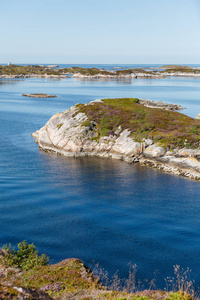 美丽的景色在挪威峡湾