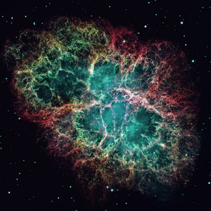 蟹状星云是一颗恒星的超新星爆炸的残余