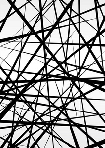 矢量图线条随机混沌抽象几何图案线条,纹理.当代艺术像图.垂直的海报.