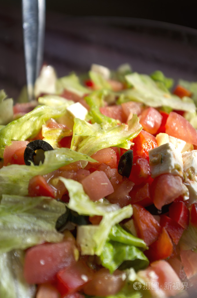 新鲜的希腊沙拉