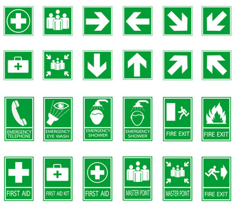 绿色安全标志图片