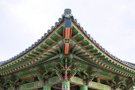 韩国寺庙的屋顶