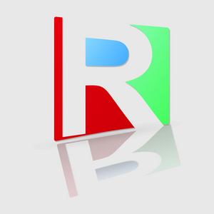 抽象图标字母 r