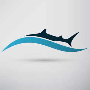 鲨鱼，海洋动物图标