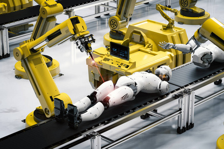 服装机器人生产线图片