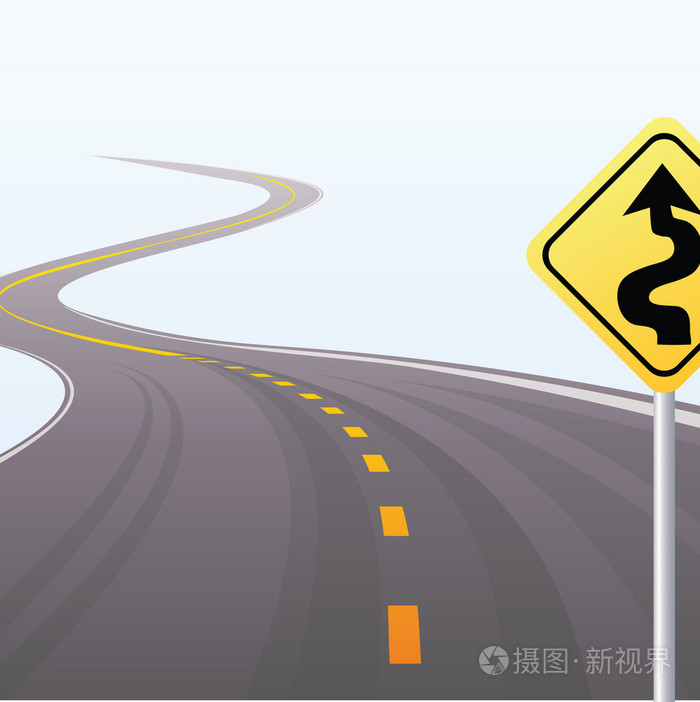 vector 图中离开的柏油路插画-正版商用图片0c8k1d-摄图新视界