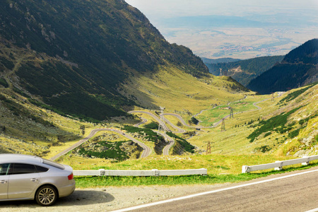 在罗马尼亚的风景 Transfagarasan 公路