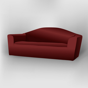 暗红色的沙发与阴影