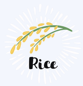 水稻的标志和符号照片