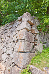 石头墙广岛城堡，日本石垣的岛