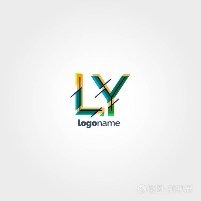 ly五彩字母徽标
