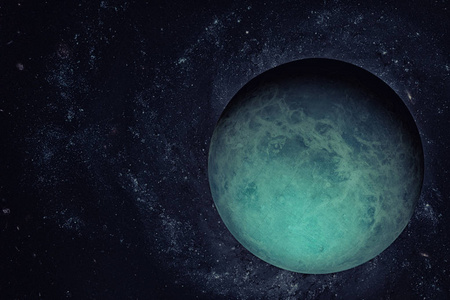 太阳能系统天王星。这幅图像由美国国家航空航天局提供的元素