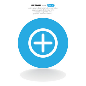 定期的四边形加号添加图标照片