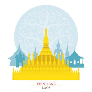 老挝塔图片-老挝塔素材-老挝塔插画-摄图新视界