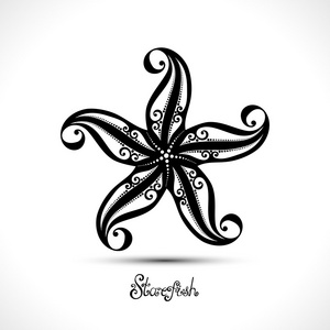 抽象海海星3d 抽象射击之星明星海星符号公司设计图标 logo 商标抽象