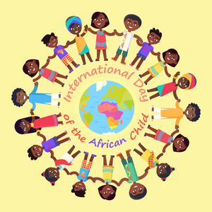 非洲儿童插画的国际日图片