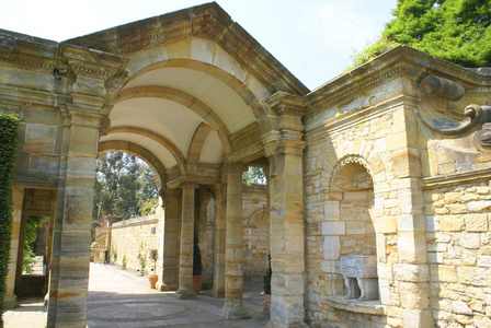 纵然在肯特郡的城堡纵然,伊甸之桥,肯特,英国也不会花园城堡在拱门