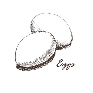 鸡蛋素描图片