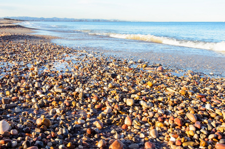 在地中海的西班牙 Valencia 海滩