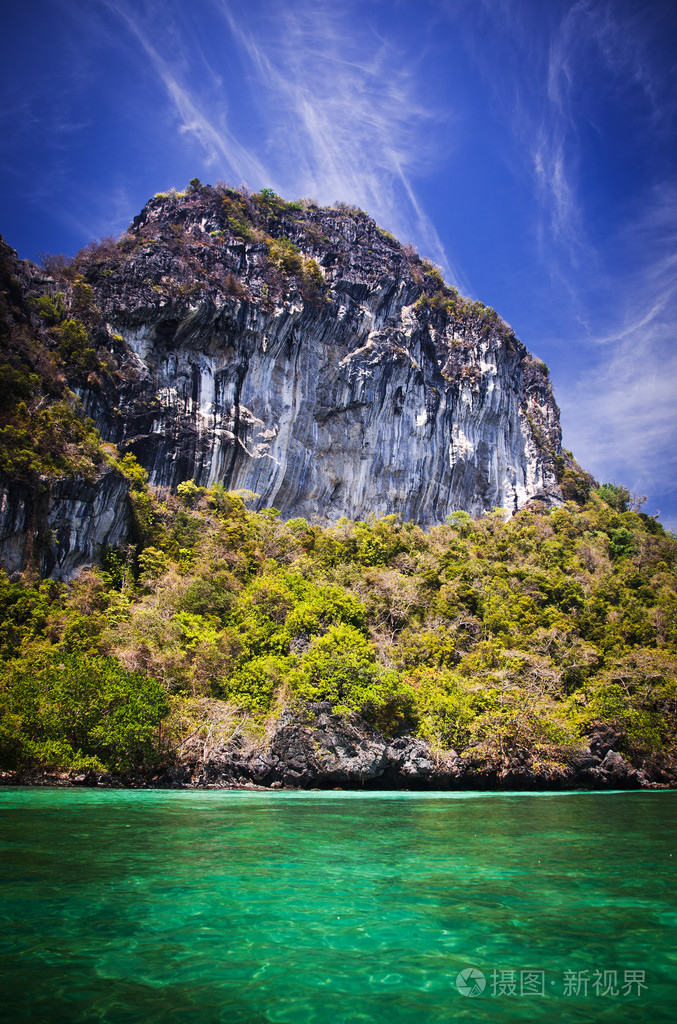 石灰岩的安达曼海